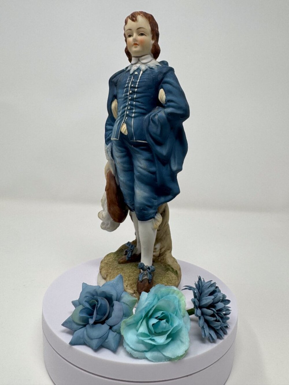 Vintage Lefton Blue Boy Figurine KW387 Japan Porcelain Statue